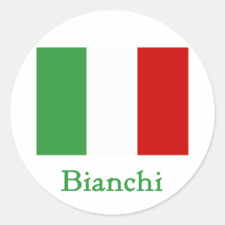 Bianchi Italian Flag Classic Round Sticker