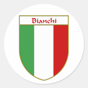 Bianchi Italian Flag Shield Classic Round Sticker