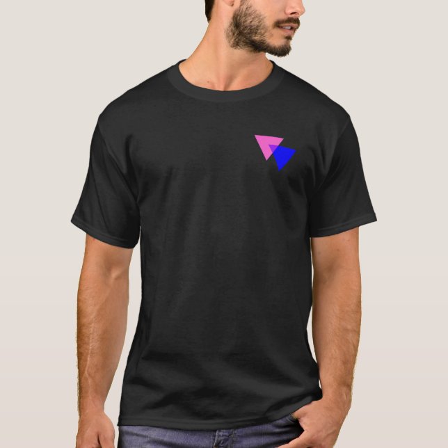 Biangles LGBT Bi Triangles Bisexual Pride Flag Sid T-Shirt (Front)