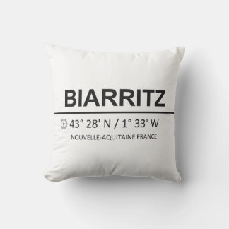 Biarritz Coordinaten - Biarritz Coordinates Cushion