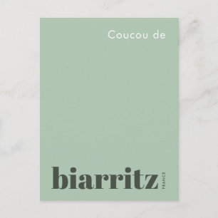 Biarritz France modern vacation Postcard