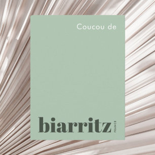 Biarritz France modern vacation Postcard