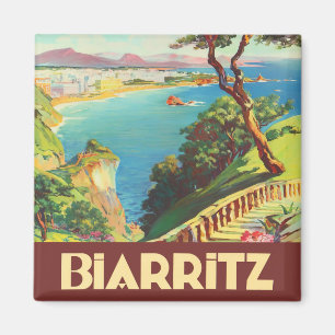 Biarritz France vintage travel Magnet
