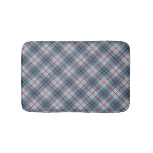 Bias Plaid Blue-Red Stripe Bath Mat