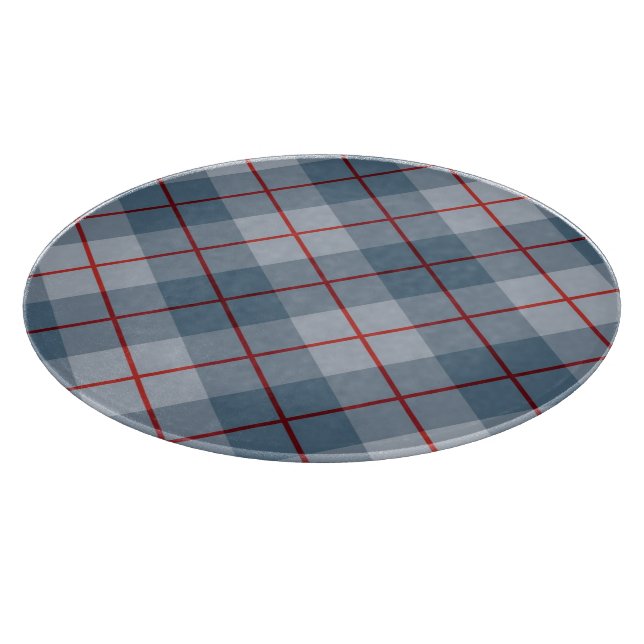 Bias Plaid Blue-Red Stripe Cutting Board (Corner)
