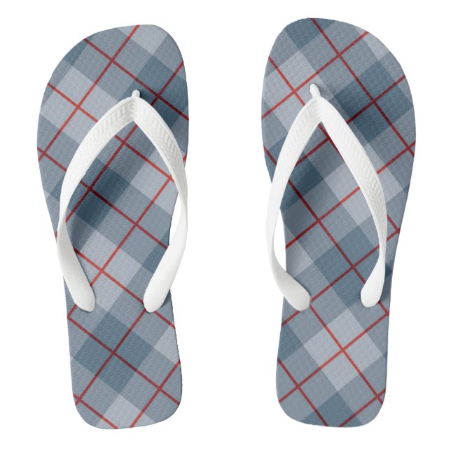 Bias Plaid Blue-Red Stripe Jandals (Footbed)