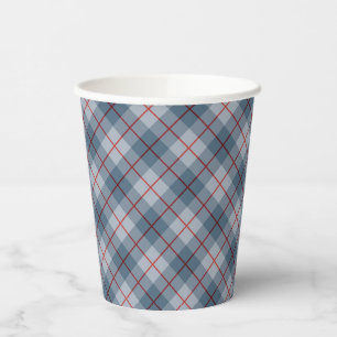 Bias Plaid Blue-Red Stripe Paper Cups