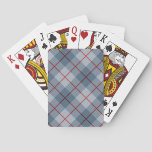 Bias Plaid Blue-Red Stripe Playing Cards