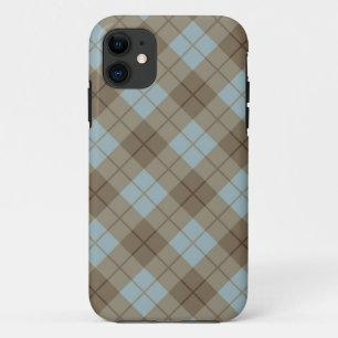 Bias Plaid in Blue and Brown Case-Mate iPhone Case