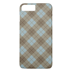 Bias Plaid in Blue and Brown Case-Mate iPhone Case