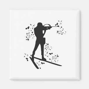Biathlete Nordic Skiing Biathlon 10 Magnet