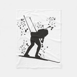 Biathlete Nordic Skiing Biathlon 12  Fleece Blanket