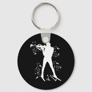 Biathlete Nordic Skiing Biathlon 1 Key Ring