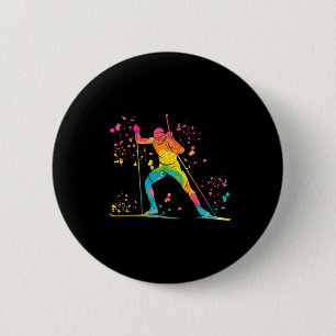 Biathlete Nordic Skiing Biathlon 24 6 Cm Round Badge