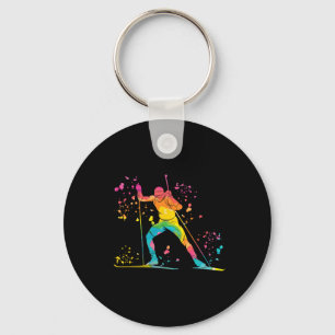 Biathlete Nordic Skiing Biathlon 24  Key Ring