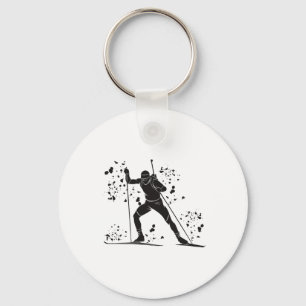 Biathlete Nordic Skiing Biathlon _28 Key Ring