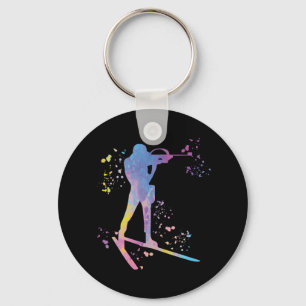 Biathlete Nordic Skiing Biathlon 29  Key Ring