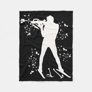 Biathlete Nordic Skiing Biathlon _2  Fleece Blanket