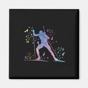 Biathlete Nordic Skiing Biathlon 4  Magnet