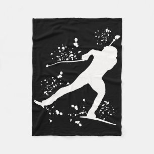 Biathlete Nordic Skiing Biathlon 6  Fleece Blanket