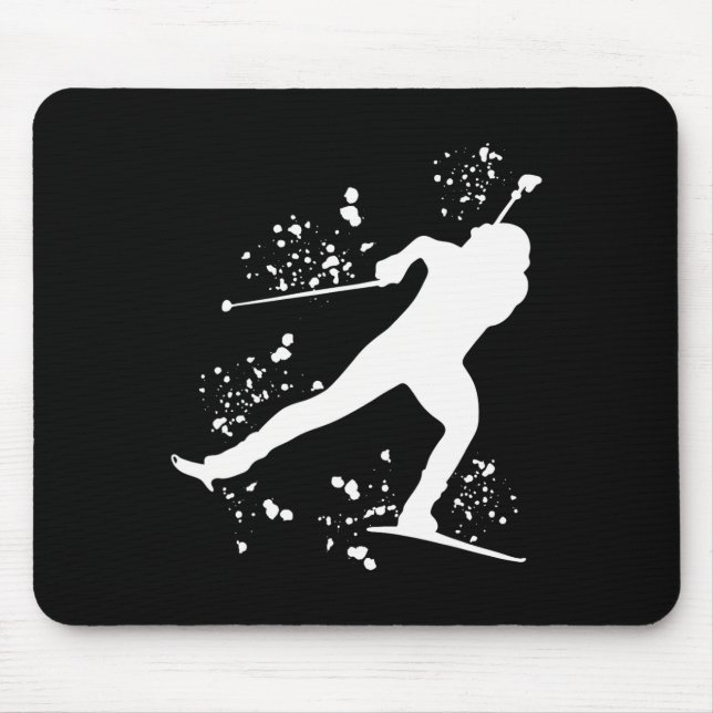 Biathlete Nordic Skiing Biathlon 6  Mouse Pad (Front)