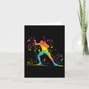 Biathlete Nordic Skiing Biathlon 9 Card