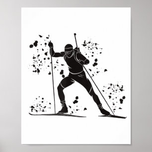 Biathlete nordic skiing biathlon  poster