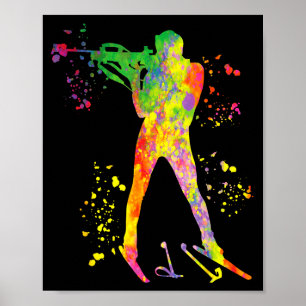 Biathlete nordic skiing biathlon  poster