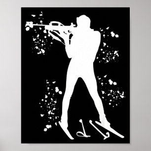 Biathlete nordic skiing biathlon poster
