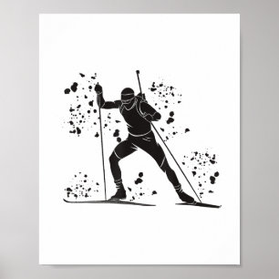 Biathlete Nordic Skiing Biathlon T-shirt_3.png Poster