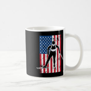 Biathlon American Flag 2 Usa Gift - Biathlon Team Coffee Mug