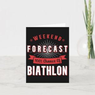 Biathlon Athlete Player Winter Sports Weekend Fore Card