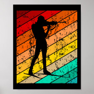 Biathlon Biathlet Skier Skiing Ski Vintage Retro 3 Poster