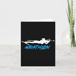 Biathlon Biathlete Cross Country Skiing Target Sho Card