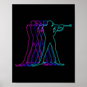 Biathlon Biathlete Gift Clothes For Boys Youth Men Poster