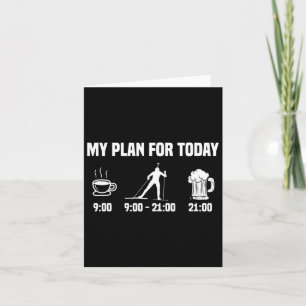 Biathlon Biathlete Plan Today Coffee Beer Skiing S Card