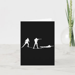 Biathlon Biathlete Position Shooting Winter Sport Card