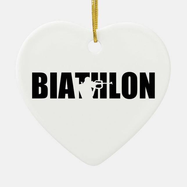 Biathlon Ceramic Tree Decoration (Front)