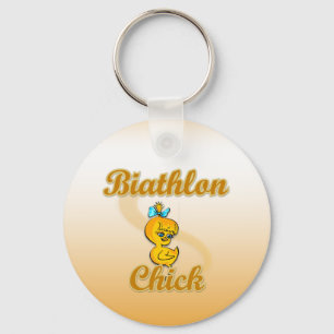 Biathlon Chick Key Ring