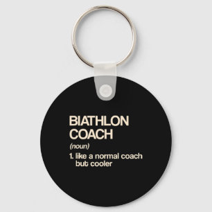 Biathlon Coach Definition Funny Biathlete Humour Key Ring