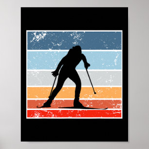 Biathlon Cross-country Skiing Design For Biathlon  Poster