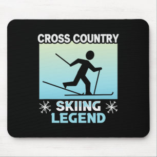 Biathlon Cross Country Skiing Legend Cross Country Mouse Pad