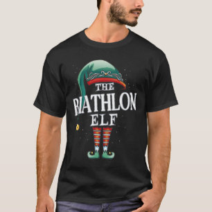 Biathlon Elf Christmas Group Xmas Pajama Party T-Shirt