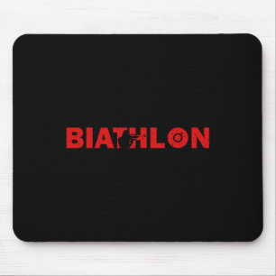 Biathlon Funny Biathlete Shooting Skiing Target Sp Mouse Pad