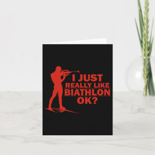 Biathlon Funny Prone Position Biathlete Shooting S Card