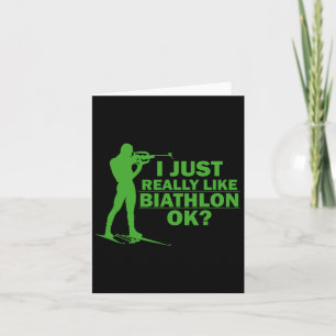Biathlon Funny Prone Position Biathlete Shooting S Card