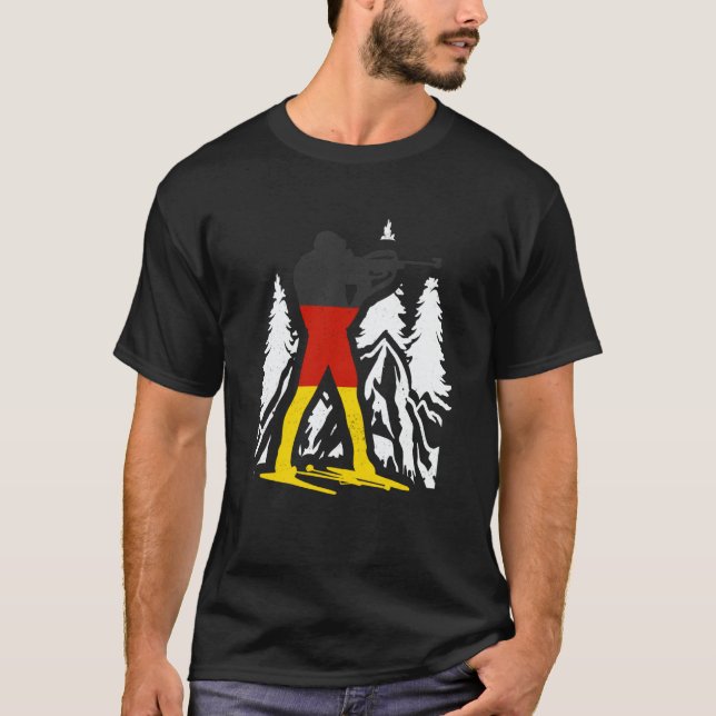 Biathlon Germany winter biathlete skier mountain   T-Shirt (Front)