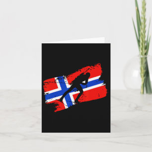 Biathlon Norway Flag Norweigan Cross Country Skiin Card
