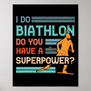 Biathlon Player Athlete Winter Sports Skiing Rifle Poster