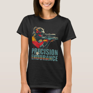 Biathlon Precision And Endurance Retro Winter Spor T-Shirt
